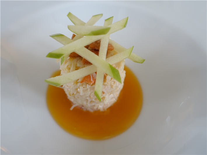 crab with apple batons